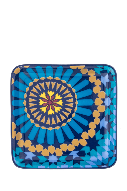 Moucharabieh Blue Small Square Platter